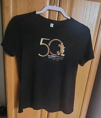 Walt Disney Archives 50th Anniversary Preserving The Magic T-Shirt Medium Womens • £11.58