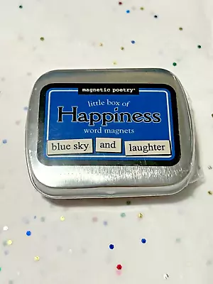 Refrigerator Poetry Little Box Of HAPPINESS Word Magnets * Sealed * 72 Magnets • $12.74
