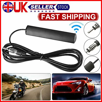 Car Radio Antenna AM FM Stereo Internal Mount Windscreen Amplified Aerial 5M S • £4.17