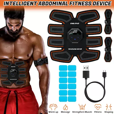 EMS Abdominal Muscle Core Toning Trainer ABS Stimulator Flex Belt Toner Tactical • $3.27