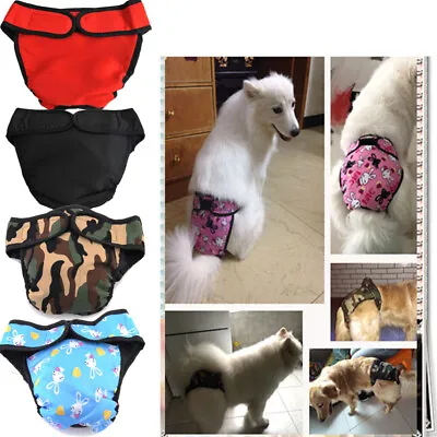 £5.50 • Buy Female Dog Nappy Diaper Season Pet Puppy Period Knicker Hygiene Menstrual Pants