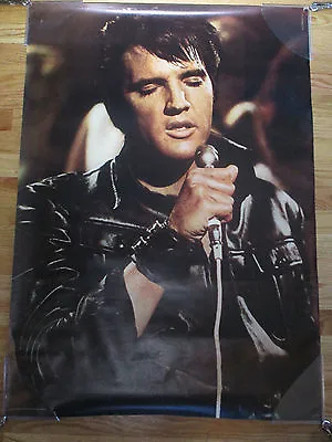 Vintage Original Personality Posters ELVIS PRESLEY W/ LEATHER In Concert Poster • $150