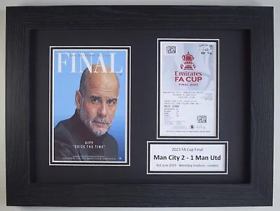 2023 FA Cup Final A4 Photo Match Ticket Display Football Programme Man City Gift • £10.99