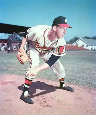 PF2-124 WARREN SPAHN Milwaukee Braves 1950s Pitcher COPY NEGATIVE 35mm • $12