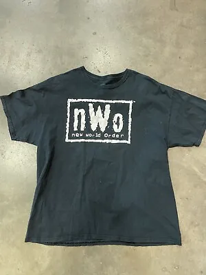 WWE NWo New World Order Hulk Hogan Wrestling Black Short Sleeve T-shirt Size 2XL • $10