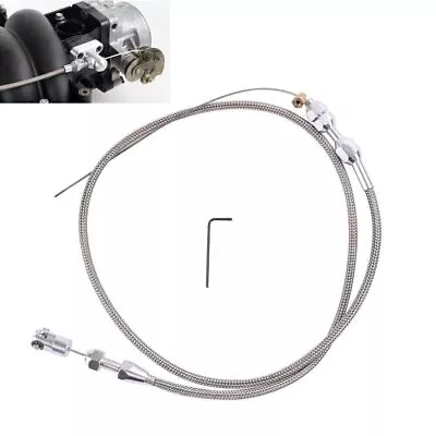 36 Inch Length Adjustable Auto Throttle Cable Accelerator Cable Stainless Steel • $22.28