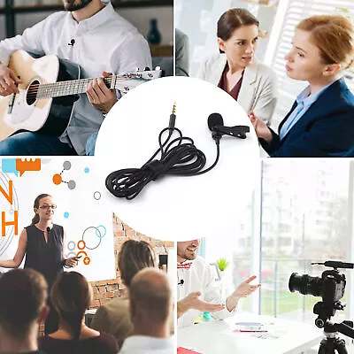 Wired Lavalier Microphone Clip On Lapel Lav Mic Mini Portable NoiseReducing DTT • £8.26