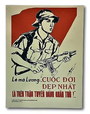 Vietnam Poster War Propaganda Soldier Hero Of The Peoples Armed Forces 1971 • $49.99