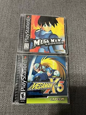 Mega Man Legends CIB Black Label (PlayStation/PS1 1998) + Megaman X5 • $99.99