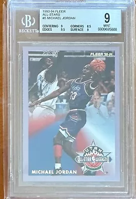 Michael Jordan 1993-94 Fleer  All Stars  #5 BGS 9 Mint • $175