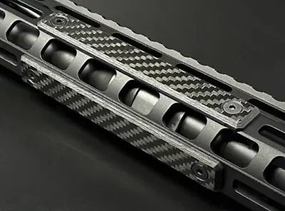 Tactical Carbon Fiber Kit M-lok Rail Cover Grip Panels 2 Pack 3 Slot  Mlok • $29.98