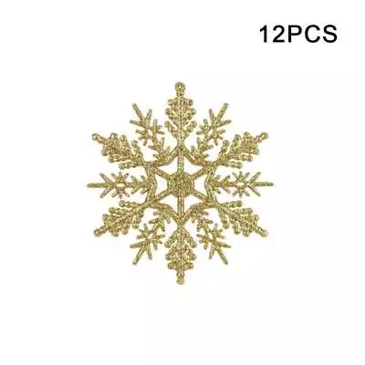 12Pcs Christmas Snowflake Ornaments Hanging Pendant Xmas Tree Party Home Decors • $12.34