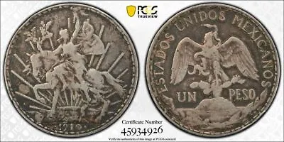 1910 PCGS VF30 | MEXICO - Silver One Un Peso  Cry For Independence  Coin #41266A • $394.95