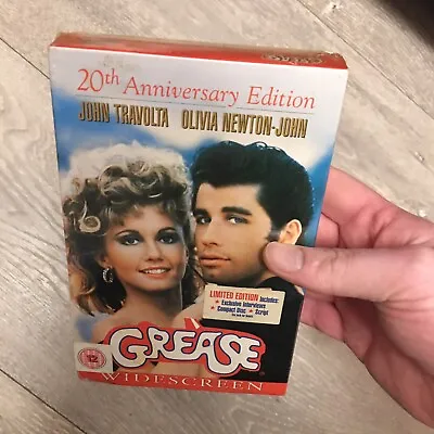 GREASE - VHS- 20th Anniversary- Limited - CD & Script.  New - Olivia Newton John • £3.99