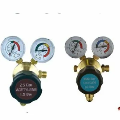 Parweld Oxygen Acetylene 2 Gauge Single Stage Gas Welding Cutting Regulator Set • £63.95