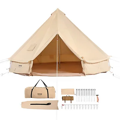 VEVOR Canvas Bell Tent 5m/16.4ft 4-Season Camping Yurt Tent With Stove Jack • $532.99