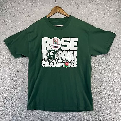 Michigan State Shirt Men's Medium Green White Graphic Rose Bowl University MSU • $3.97