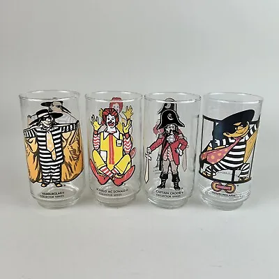 Set Of 4 Vintage 1970's McDonalds Collector Series - 16 Oz. Drinking Glasses • $25.20