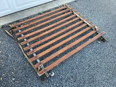 Original Vtg Car Roof Deck Luggage Tray Rack  Frame & Wood  • $650