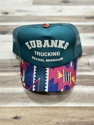 Vintage Eubanks Trucking Company Mesh Trucker Snapback Hat Cap Men • $14.99