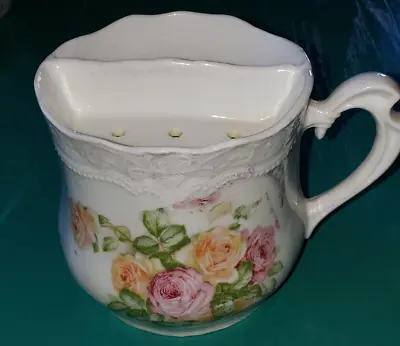 Vintage Germany Floral Roses Mustache Mug • $2.79