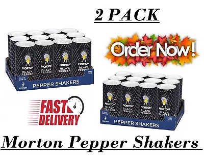 2 PACK Morton Pepper Shakers (1.2 Oz. 12 Pk.) • $59.94