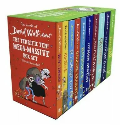 The World Of David Walliams The Terrific Ten! Mega-Massive 10 Books Box Set New • £37.56