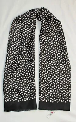 Marc By Marc Jacobs Mini Pinwheel Black Cream Scarf One Size NWT MSRP $158 • $29.99