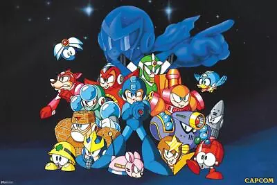 Mega Man Group Laminated Dry Erase Sign Poster Art • $16.98