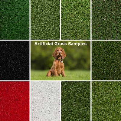 Artificial Grass Samples 2m 4m 5m Fake Grass Cheap Budget Astro Turf 30mm 40mm • £0.99