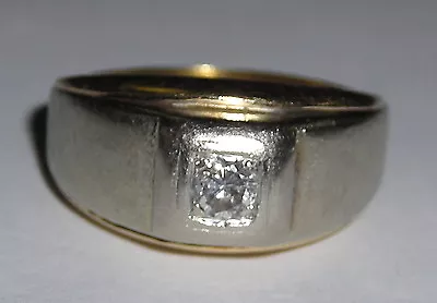 Vintage 1970's  Mens Diamond Solitare Ring  Estate Piece 30 Point Solitare  • $425