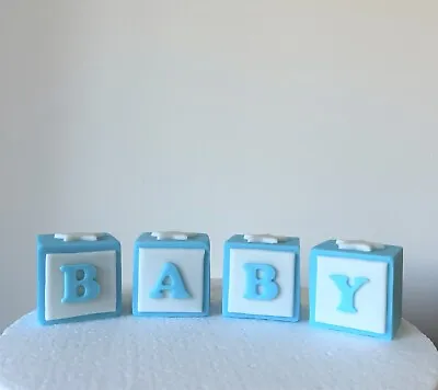 Baby Large Letters Blocks. Alphabet Fondant Letters. Baby Fondant Decoration • £50