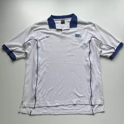 Vintage 90s Nike Seattle Seahawks Embroidered Polo Shirt XXL • $39.95