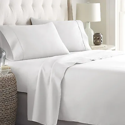 Gorgeous Bedding 1000 TC OR 1200 TC 100% Cotton Choose Item White Solid • $103.30