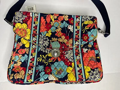 Retired Vera Bradley Attache Laptop Brief Case Shoulder Bag In Happy Snails  • $80