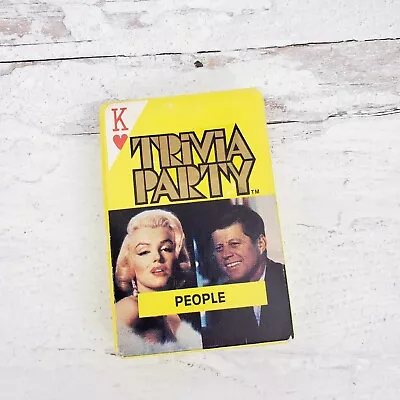 Vintage  Trivia Party  People Playing Card Deck Feat. Marilyn Monroe & Kennedy • $19.76