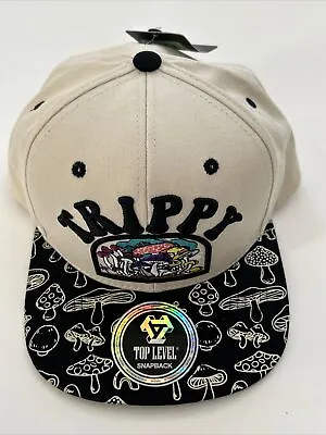 Top Level Streetwear Men Snapback Cap Tripping Mushroom Hat One Size White Black • $8.03