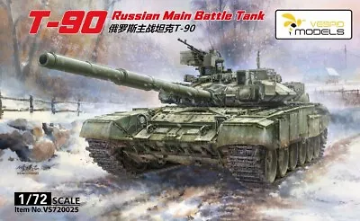 VESPID MODELS VS720025 1/72 Russian Main Battle Tank T-90 • $23.40