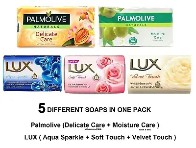 5 X Soaps LUX Palmolive Bath Anti Perspiration Fresh Hygiene Scented Soap Bar • £8.99