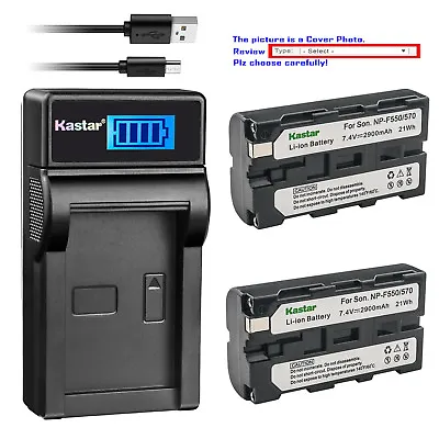 $21.59 • Buy Kastar Battery Charger For Sony NP-F330 NP-F550 NP-F570 LED Vedio Light V-Mount