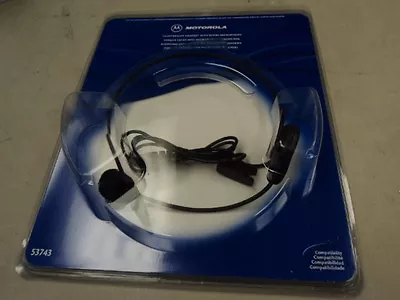 Motorola Two Way Radio Light Headset & Boom Mic 53743 NTN9159 T5300 T5400 T5800  • $15.99