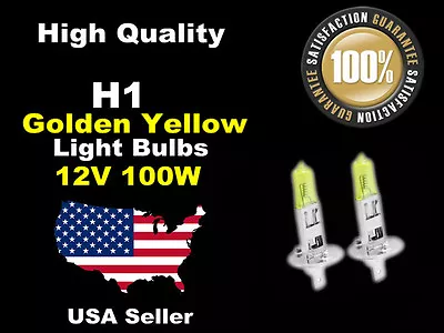 USA Seller Xenon Headlight Light Bulb -12v 100w Golden Yellow H1 Low Beam • $6.94