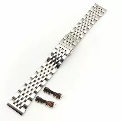 12-24mm Metal Bracelet Wrist Watch Band Stainless Steel Strap Flat+Curved End • $10.99