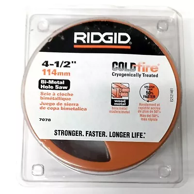 Ridgid 4-1/4  7077 Hole Saw Bi-Metal Cobalt Industrial Grade Steel • $8.50