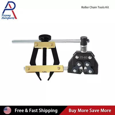 Roller Chain Tools Kit 25-60 Holder/Puller+Breaker/Cutter Bicycle Motorcycle • $23