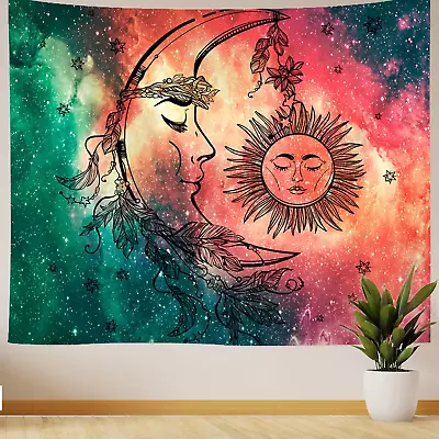 Psychedelic Tapestry Wall Hanging Boho Mandala Tapestry Celestial Starry Sky W • $17.28