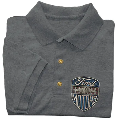 Ford Motors Shirt Mens Polo Collared Shirt Golf Tee Ford Trucks Mustang • $14.99