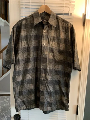 $19.99 • Buy The Original BD Baggies Cotton Textured Button Down Front Shirt M Short Sleeve