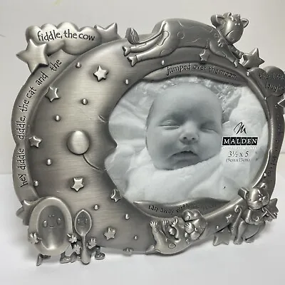 Baby Nursery Picture Frame Malden International Designs Rhymes Metal 3.5x5 • $13.50