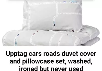 Upptag Ikea Cars Single Cotton Duvet Cover And Pillowcase Washed Hot & Unused  • £6.70